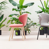 Mula Side Chair: Wood Base