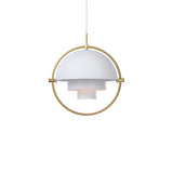 Multi-Lite Pendant: Brass + White Semi Matt