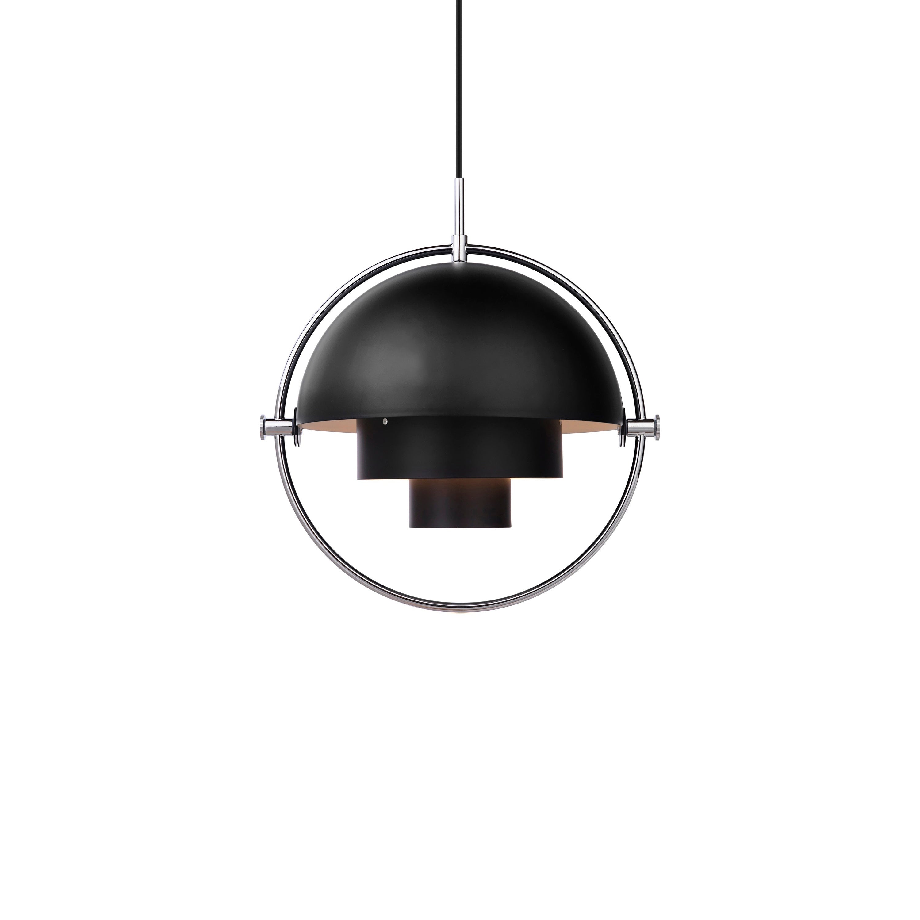 Multi-Lite Pendant: Chrome + Black Semi Matt