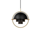 Multi-Lite Pendant: Brass + Soft Black Semi Matt
