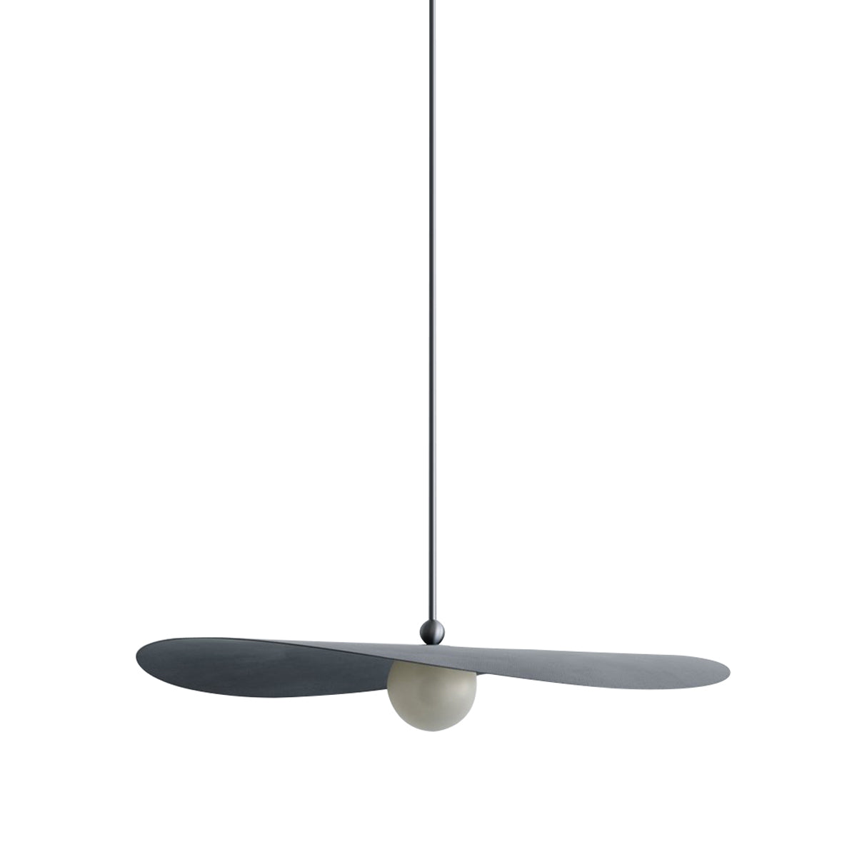 Myrna Pendant: Large + Perforated Smoke + Cream Translucent + Blackened Brass