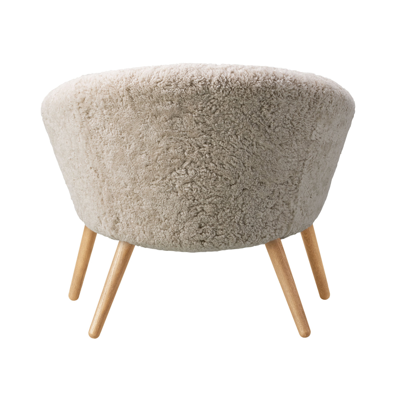 Ditzel Lounge Chair: Sheepskin + Oiled Oak