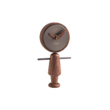 Nene Table Clock: Walnut + Graphite Brass