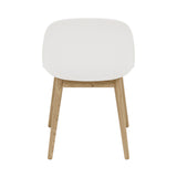 Fiber Side Chair: Wood Base + Recycled Shell + Natural White + Oak