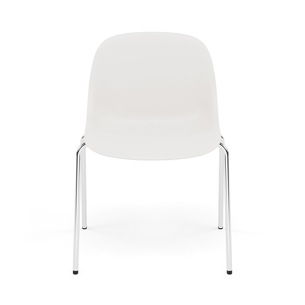 Fiber Side Chair: A-Base With Felt Glides + Natural White