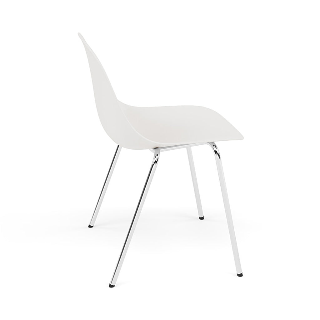 Fiber Side Chair: A-Base With Felt Glides + Natural White