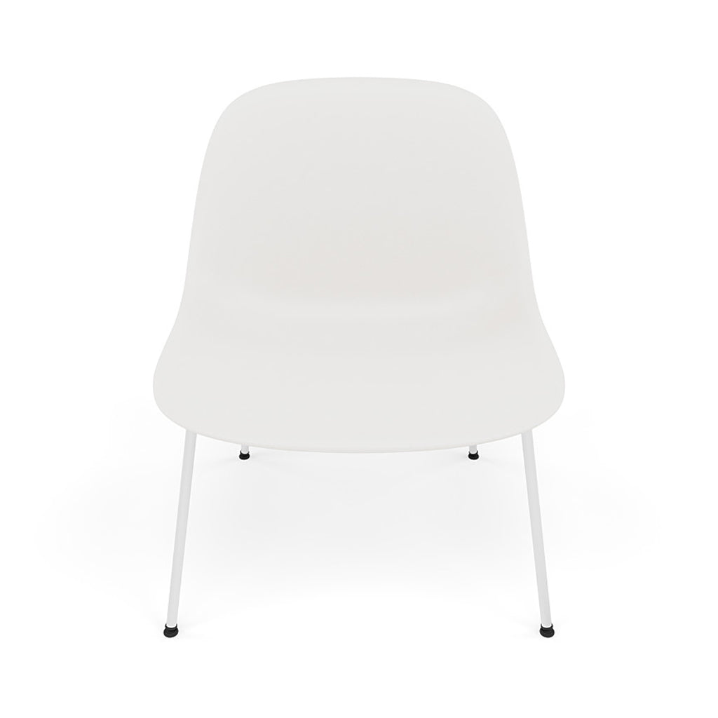 Fiber Lounge Chair: Tube Base + White + White