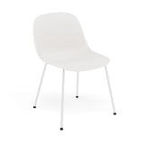 Fiber Side Chair: Tube Base + Recycled Shell + White + White