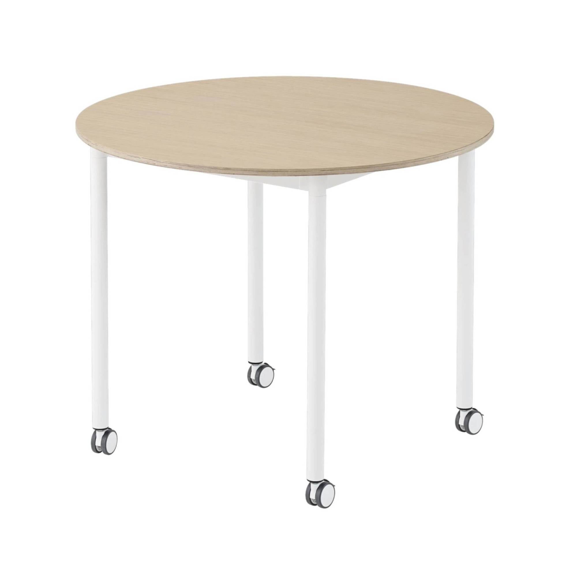 Base Table with Castors: Round + Medium - 43.3