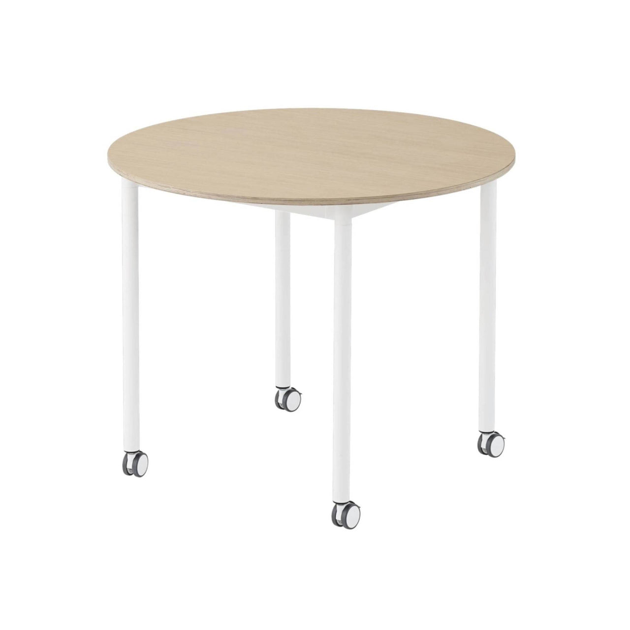Base Table with Castors: Round + Small - 35.4