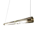 Crystal Tube Light: Brushed Brass