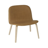 Visu Lounge Chair: Upholstered + Oak + Cognac Refine Leather