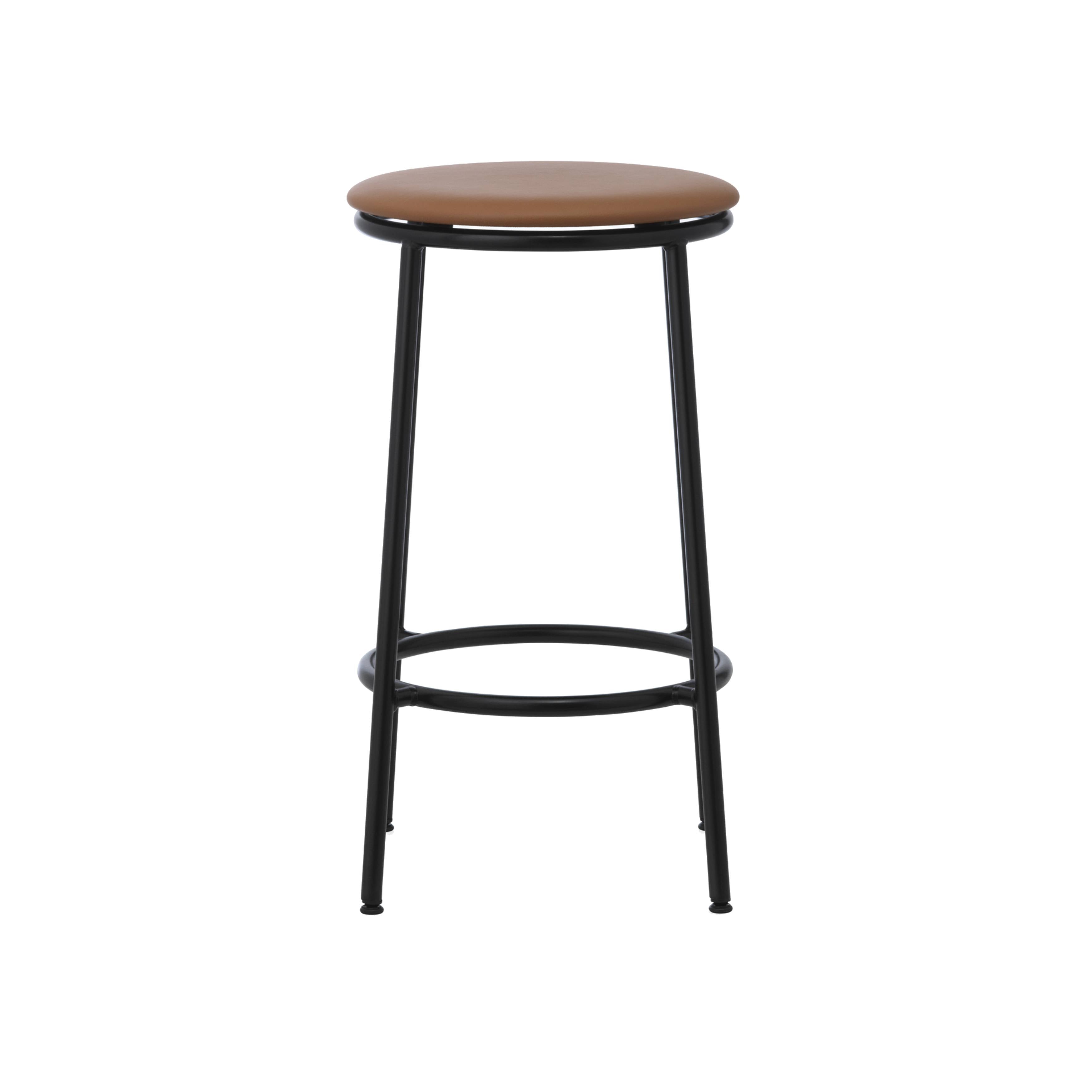 Circa Bar + Counter Stool: Upholstered + Counter + Ultra Leather Brandy