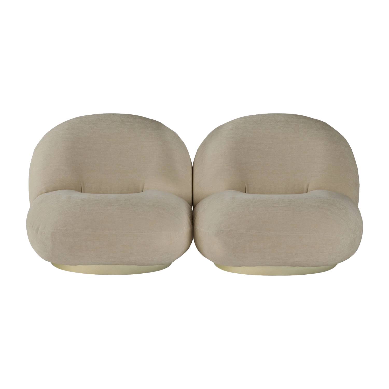 Pacha Sofa: 2 seater + Pearl Gold + Without Armrest