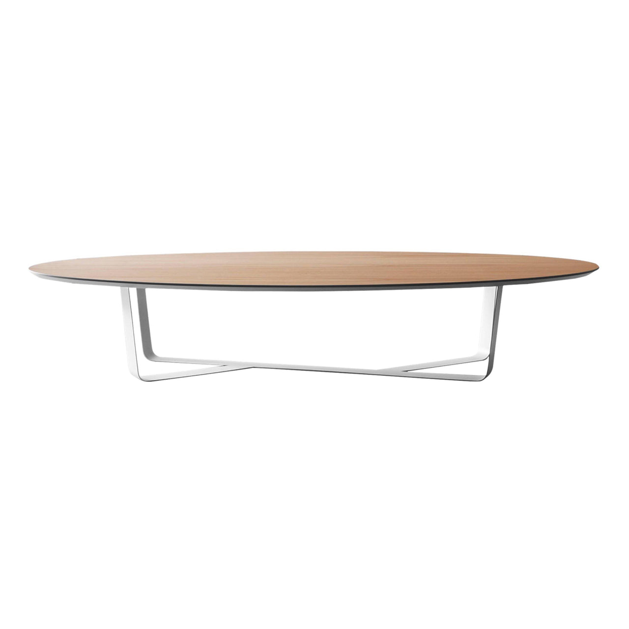 Bino Coffee Table: Large + Vintage Oak + Lacquered White