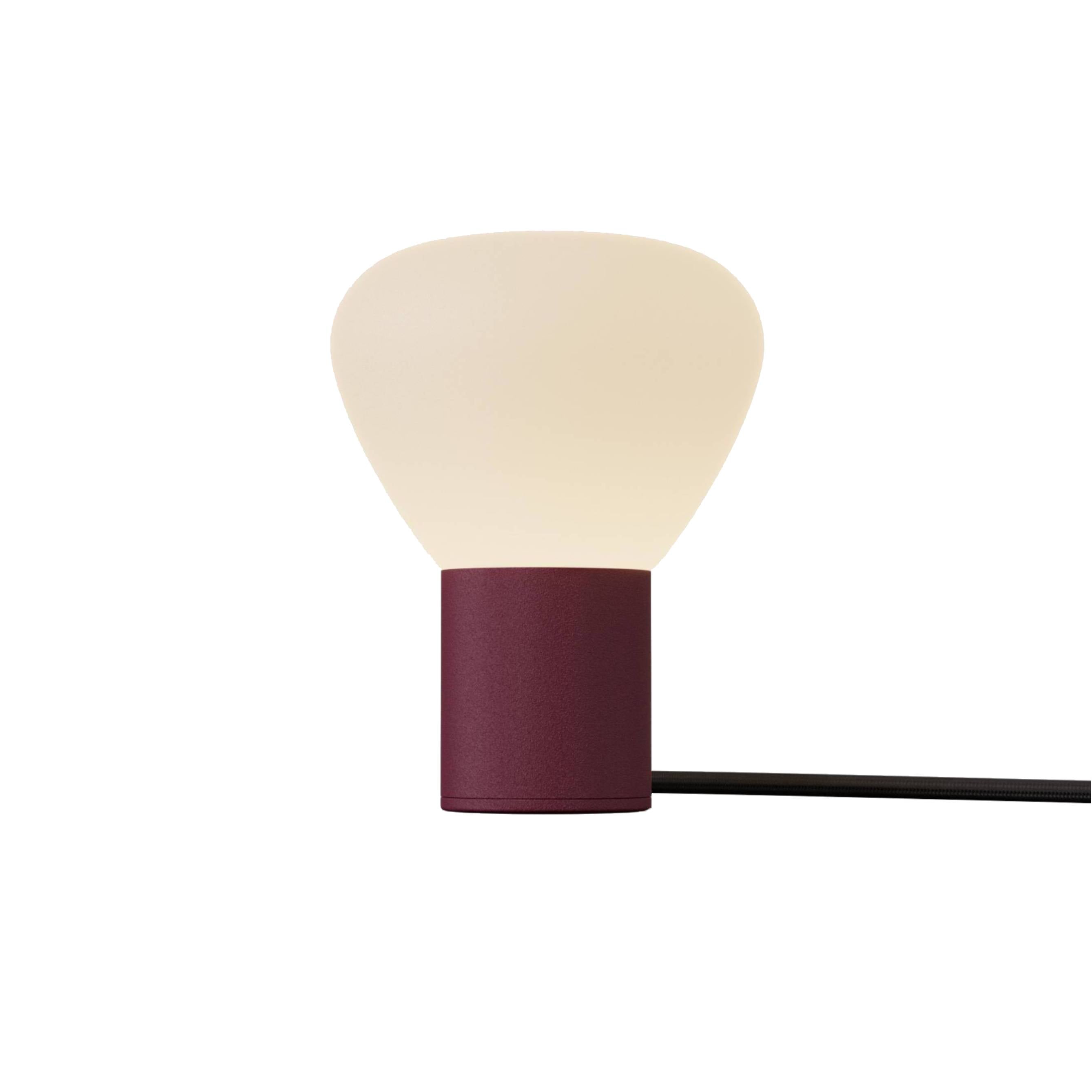 Parc 01 Table Lamp: Footswitch +  Burgundy + Black