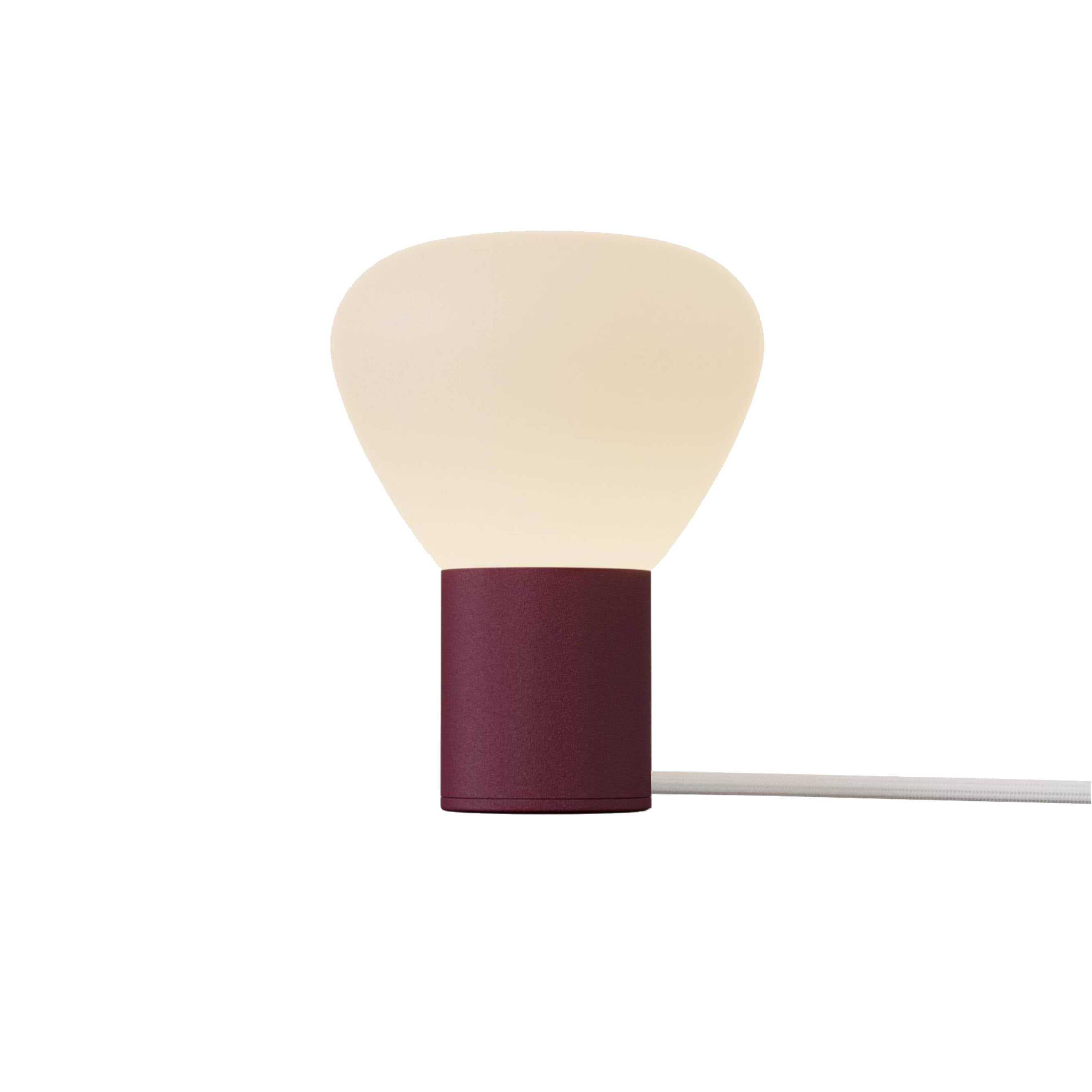 Parc 01 Table Lamp: Footswitch +  Burgundy + White