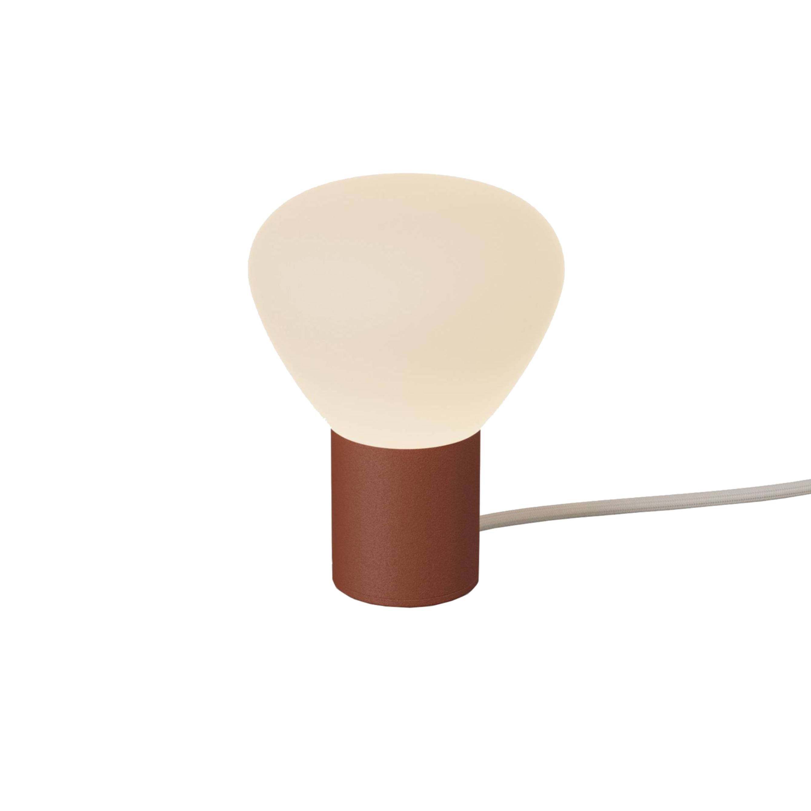Parc 01 Table Lamp: Footswitch +  Terracotta + Beige