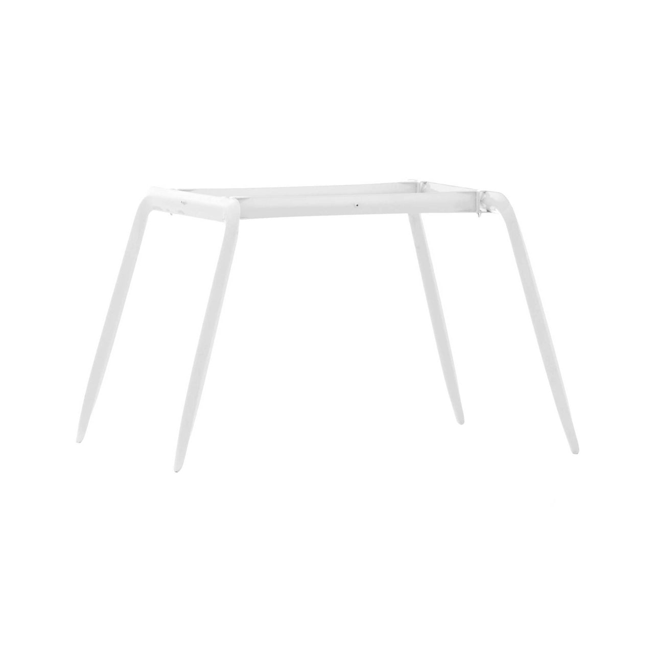 Koziol Table Frame: Glossy White Carbon Steel
