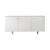 Soko High Cabinet: Lacquered White + Cabinet + Copper
