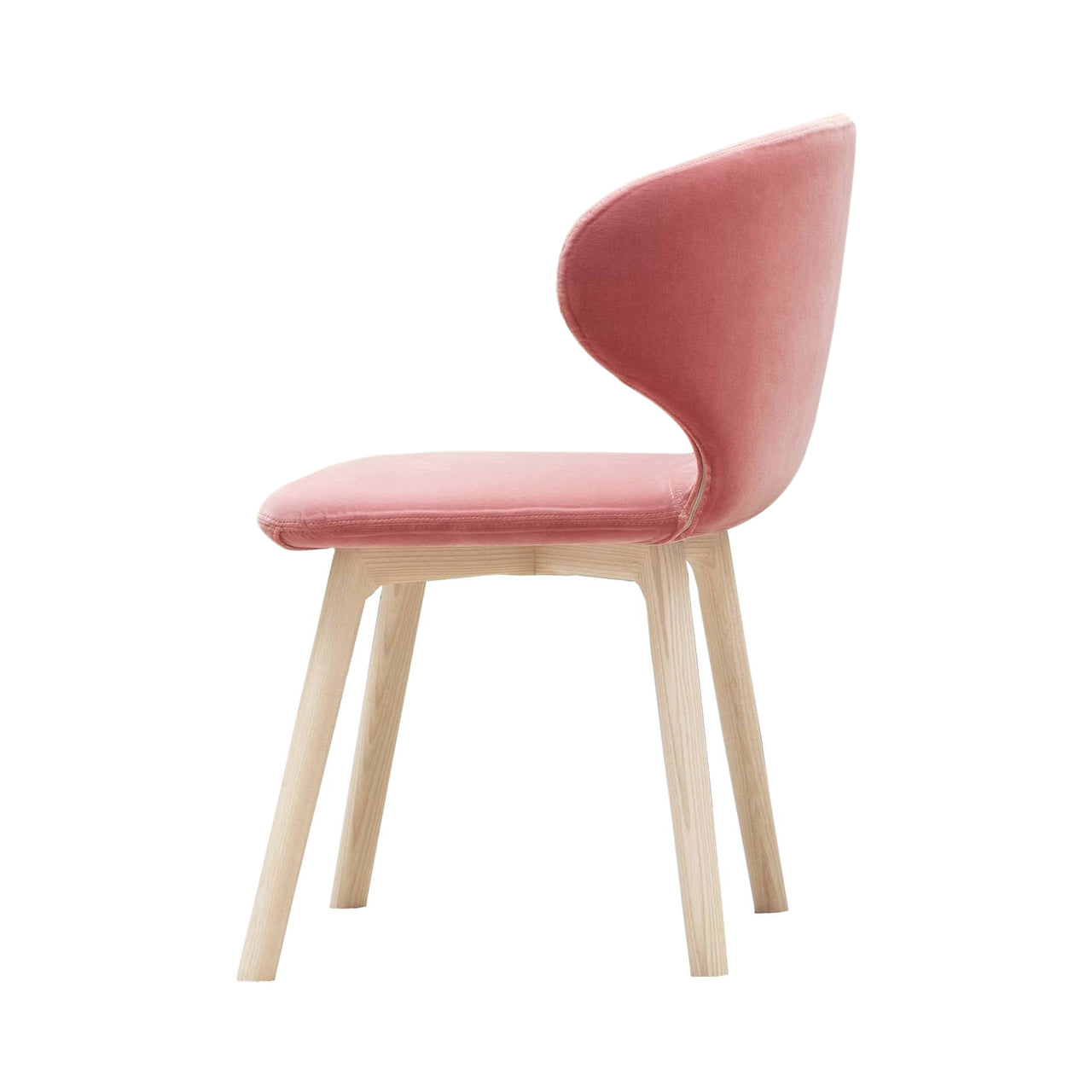Mula Side Chair: Wood Base + Natural Ash
