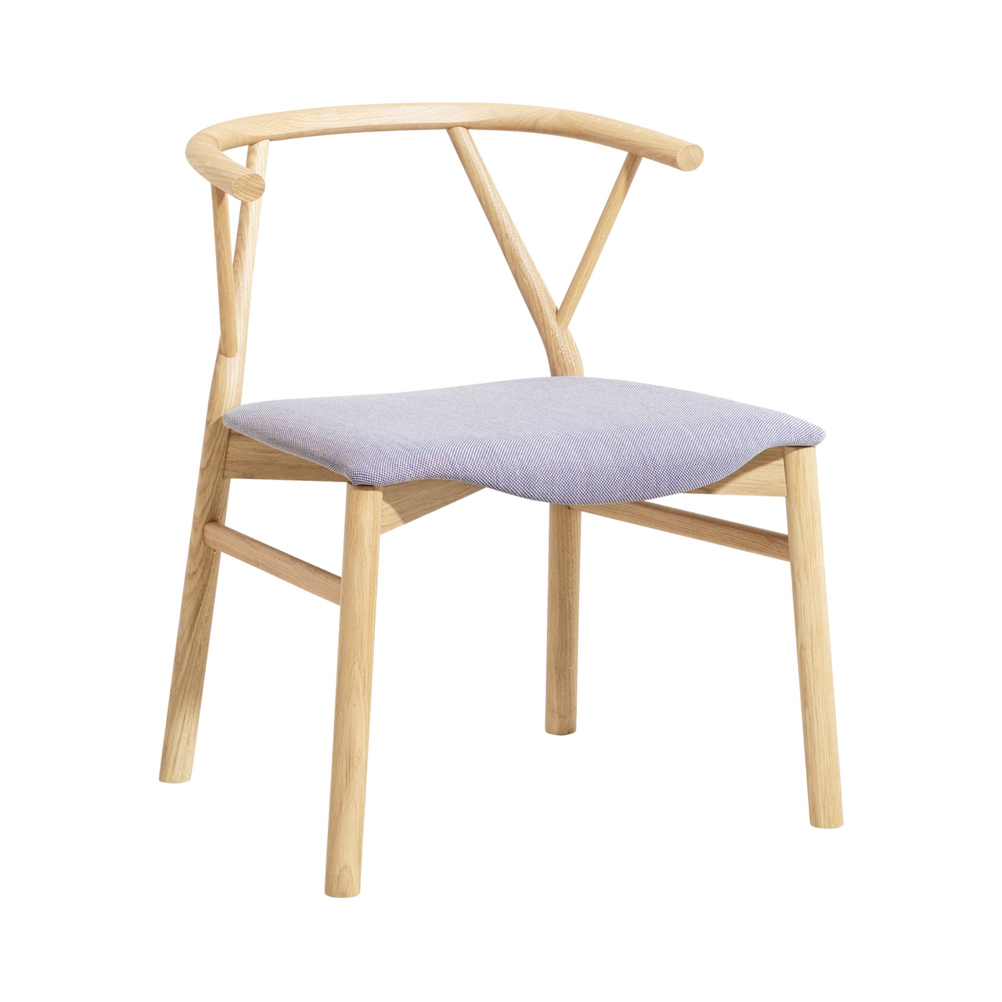 Valerie Chair: Upholstered + Flamed Oak