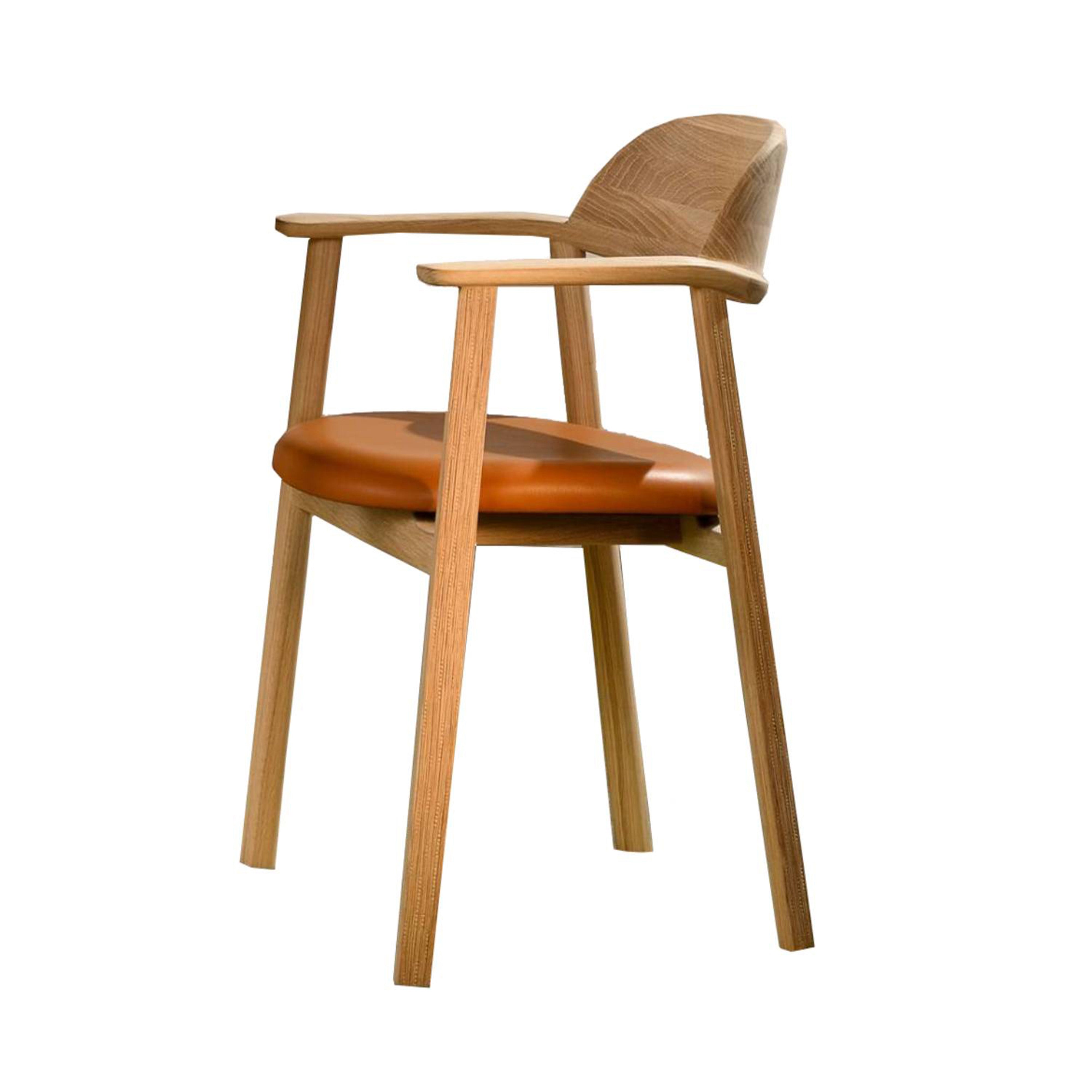 Mati Chair: Oiled Oak + Cellular + Soft Brown