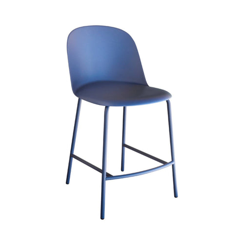 Mariolina Stool: Lacquered Intense Blue + Lacquered Intense Blue