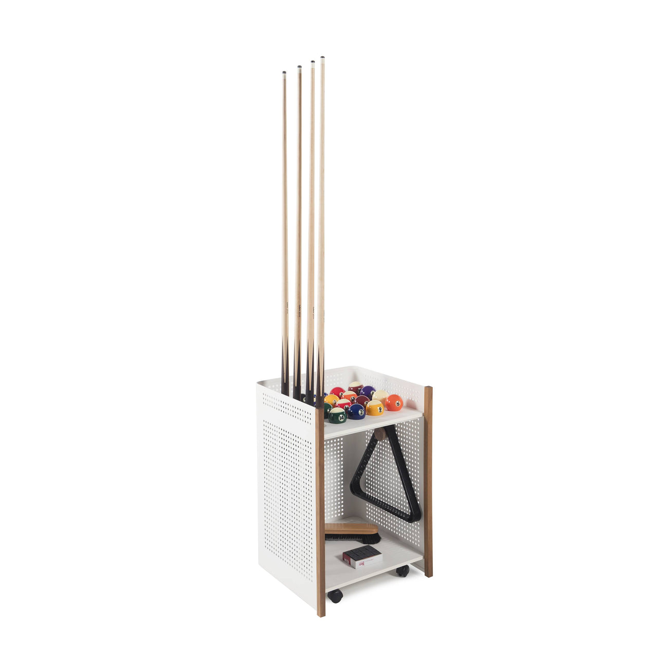 Diagonal Outdoor Floor Cue Rack: White