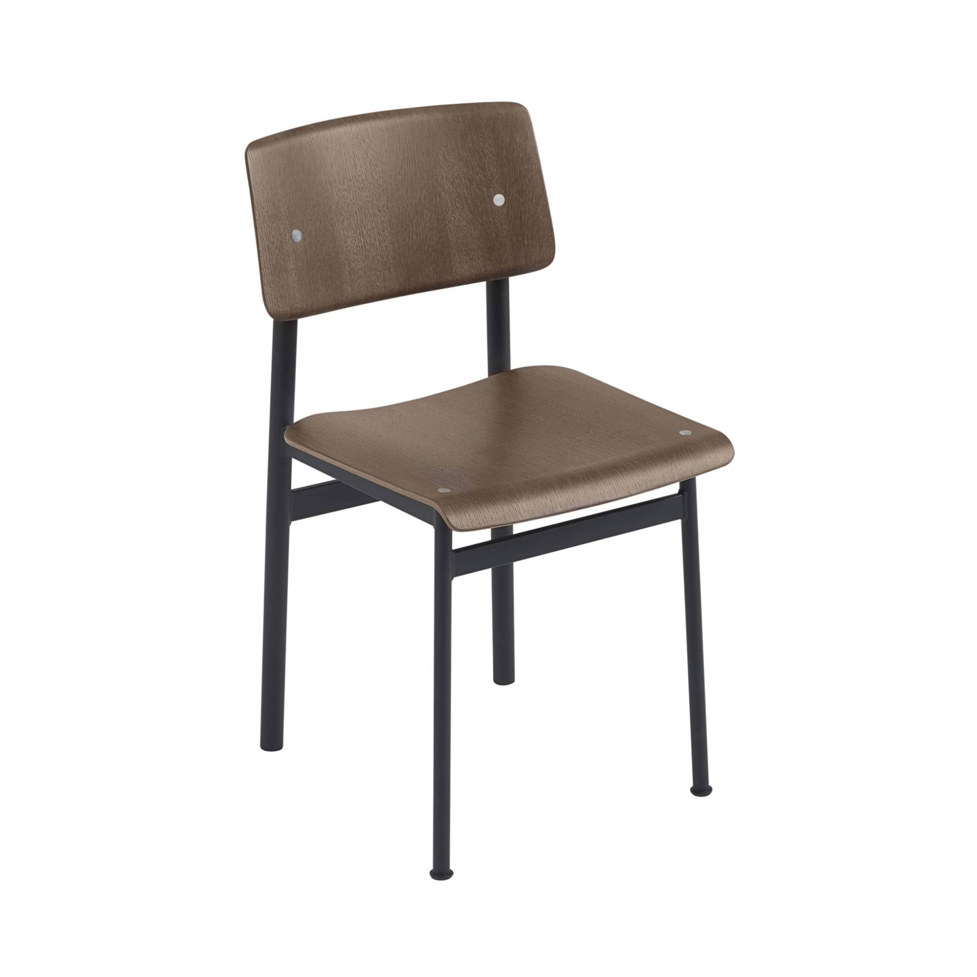Loft Chair: Black + Dark Stained Brown