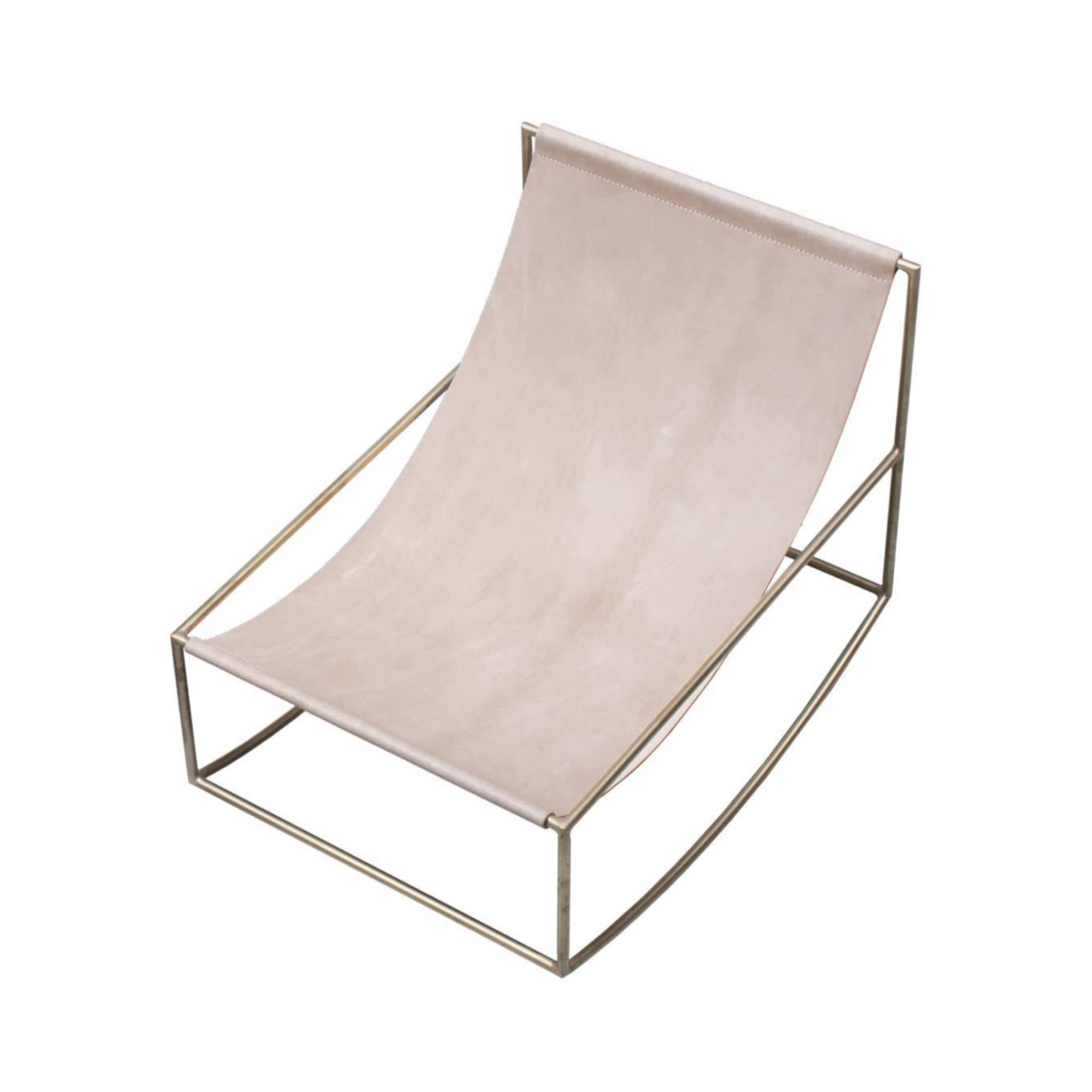 Rocking Chair: Leather + Brass
