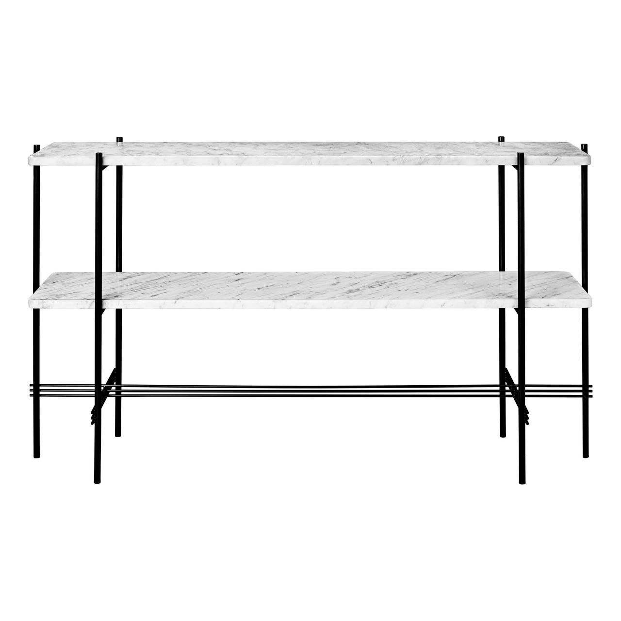 TS Console:  Without Tray + Black + White Carrara Marble