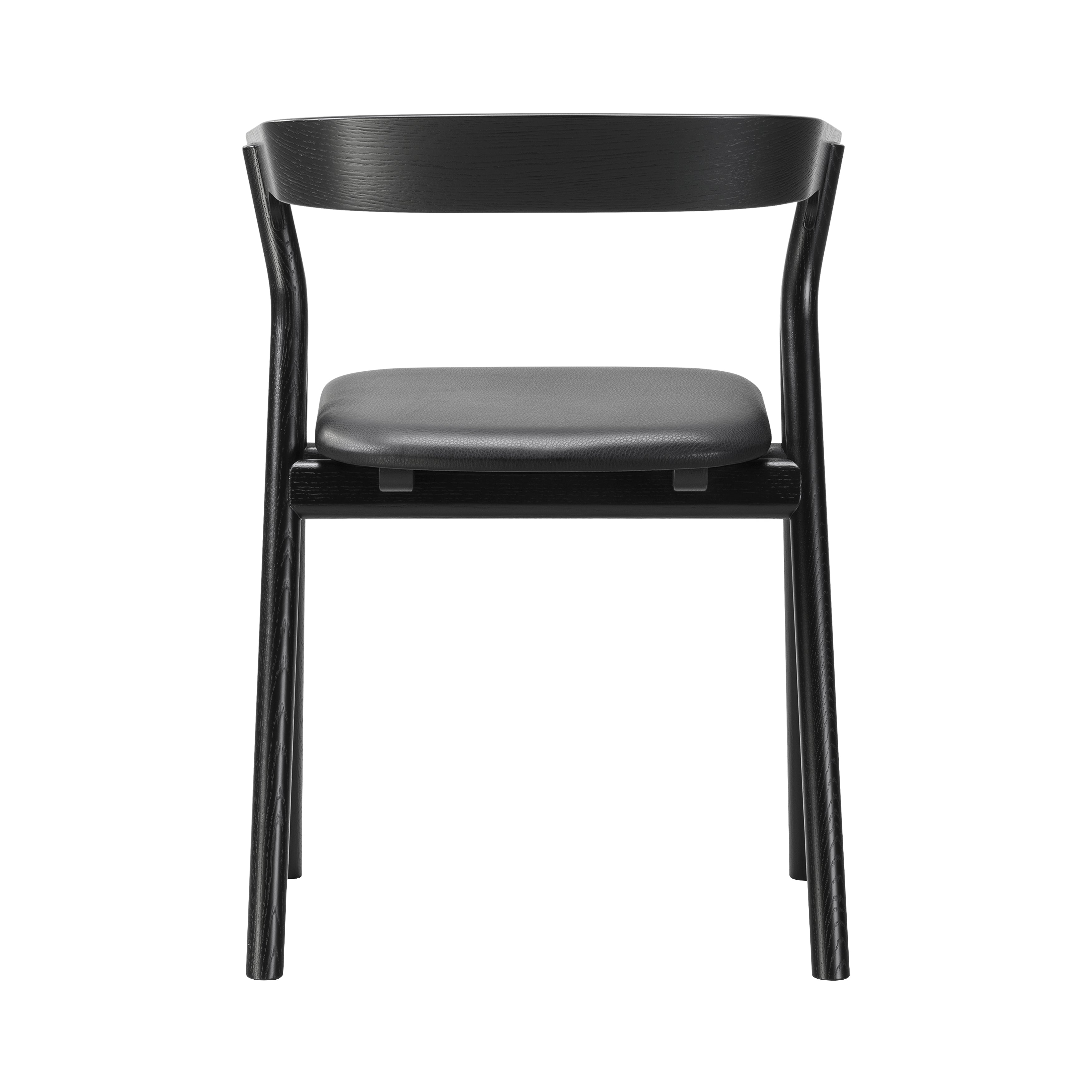 Yksi Chair: Seat Upholstered + Black Lacquered Oak
