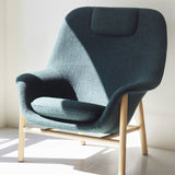 Drape Lounge Chair: High + Wood Base