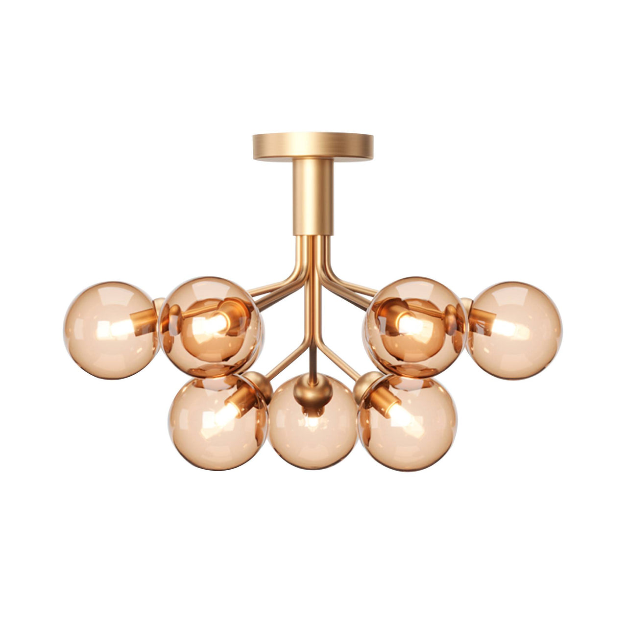 Apiales 9 Ceiling: Brushed Brass + Optic Gold