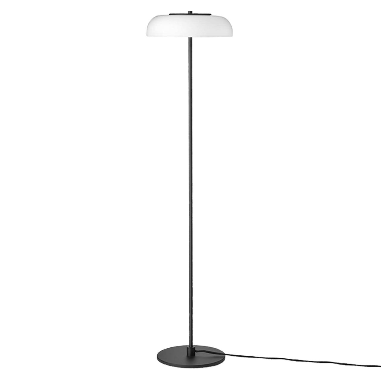 Blossi Floor Lamp: Black + Opal White
