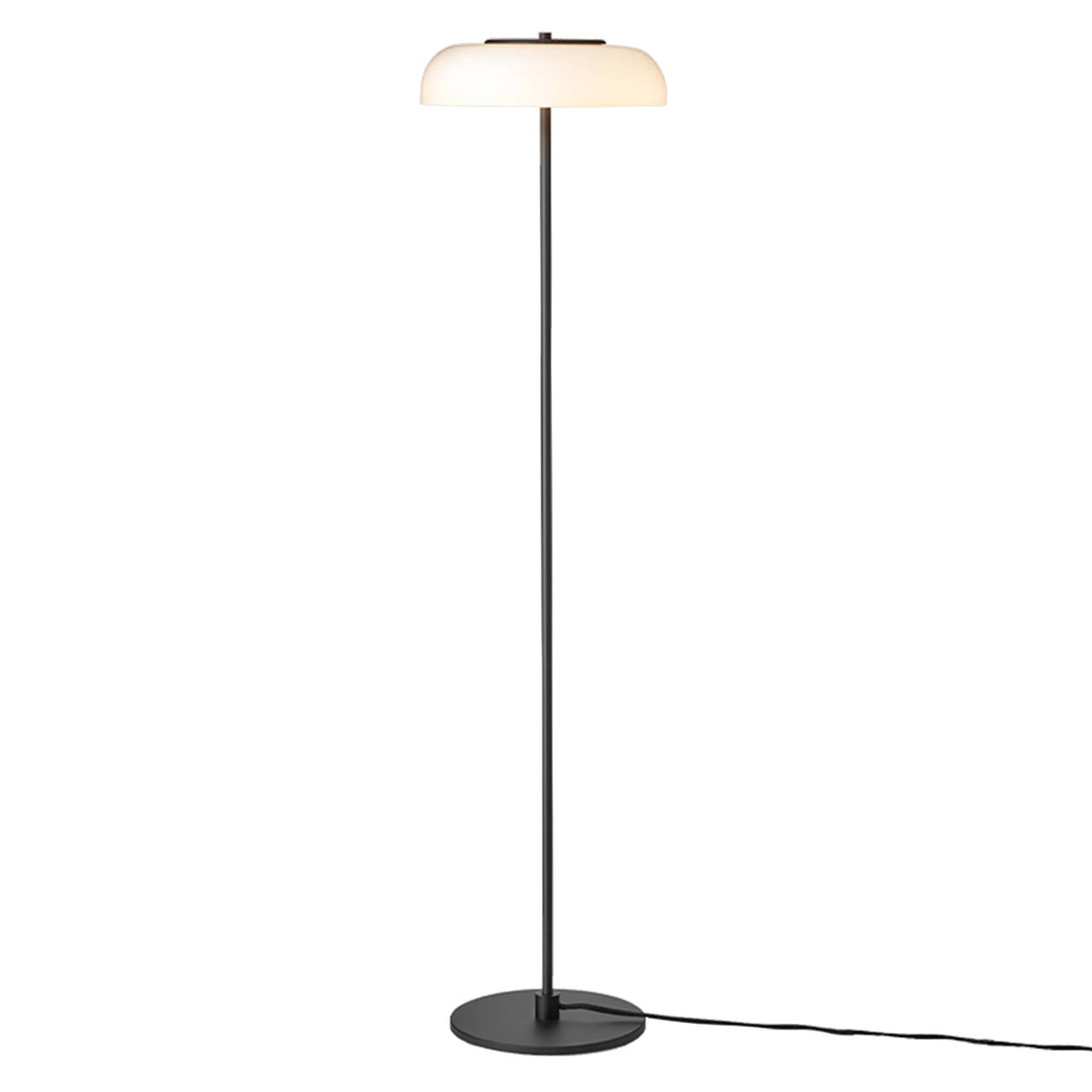 Blossi Floor Lamp: Black + Opal White