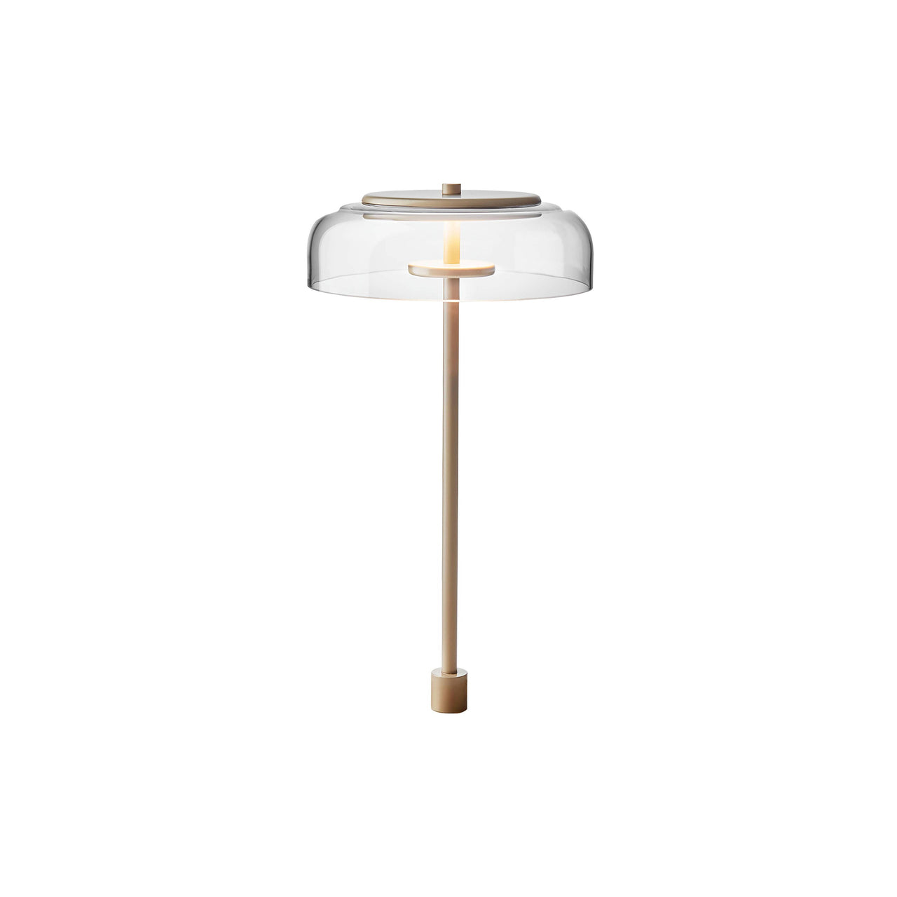 Blossi In-Set Table Lamp: Nordic Gold + Clear