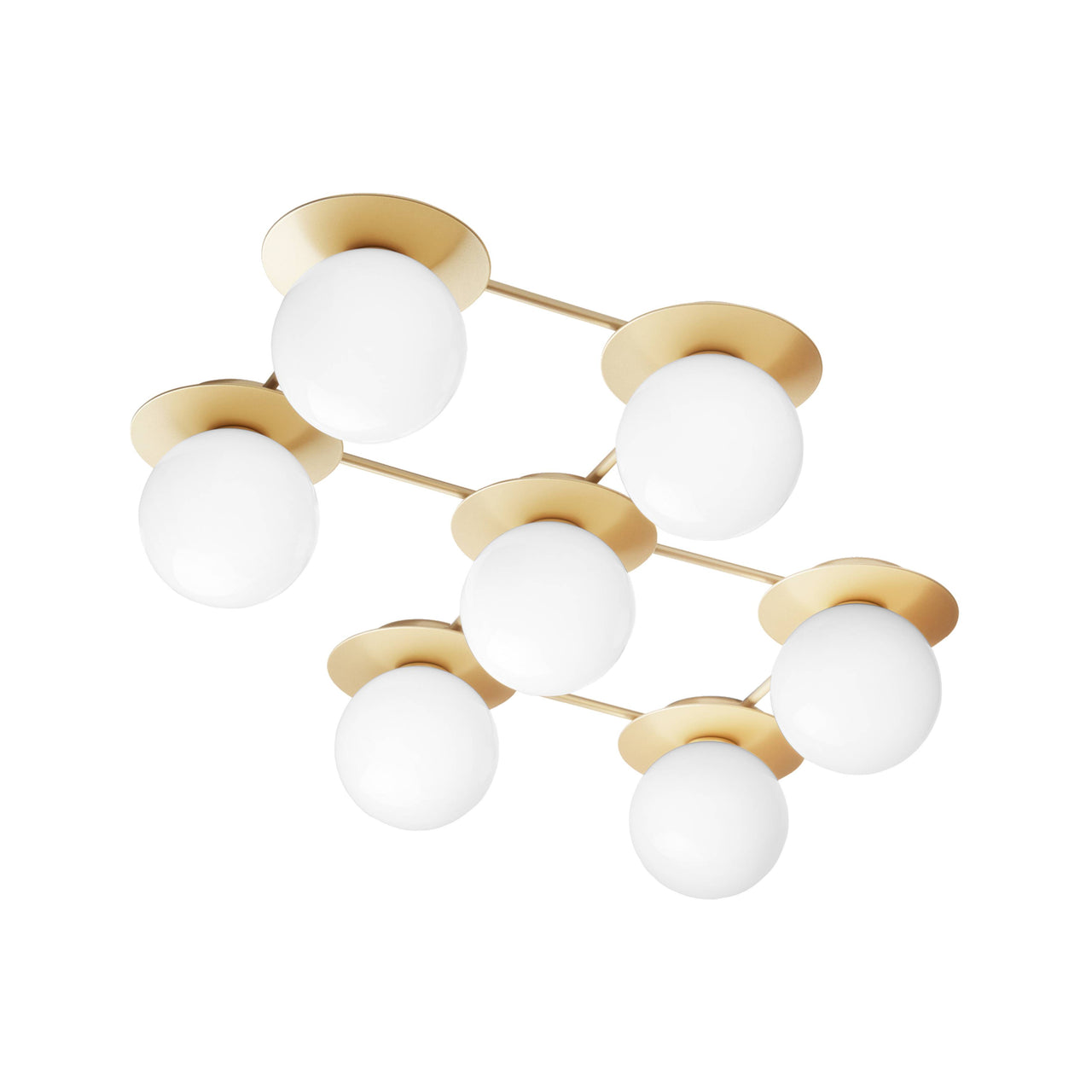 Liila 7 Wall/Ceiling Lamp: Opal White