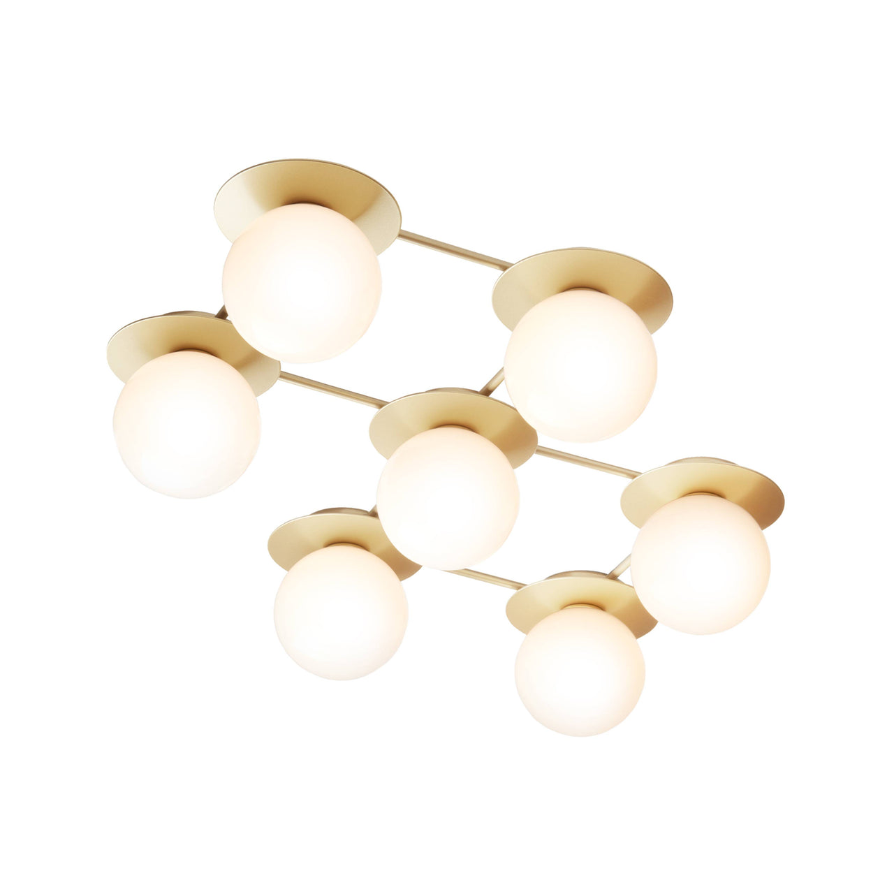 Liila 7 Wall/Ceiling Lamp: Opal White