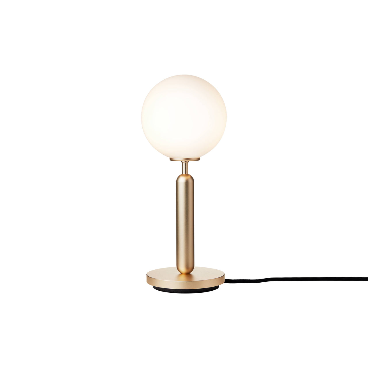 Miira Table Lamp: Opal White + Brass