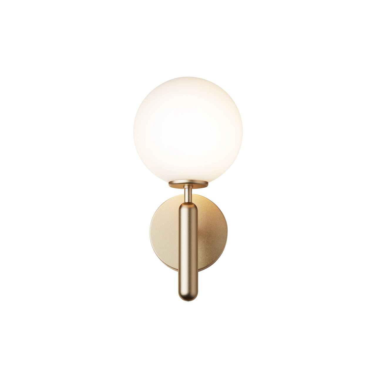 Miira Wall Lamp: Opal White + Brass