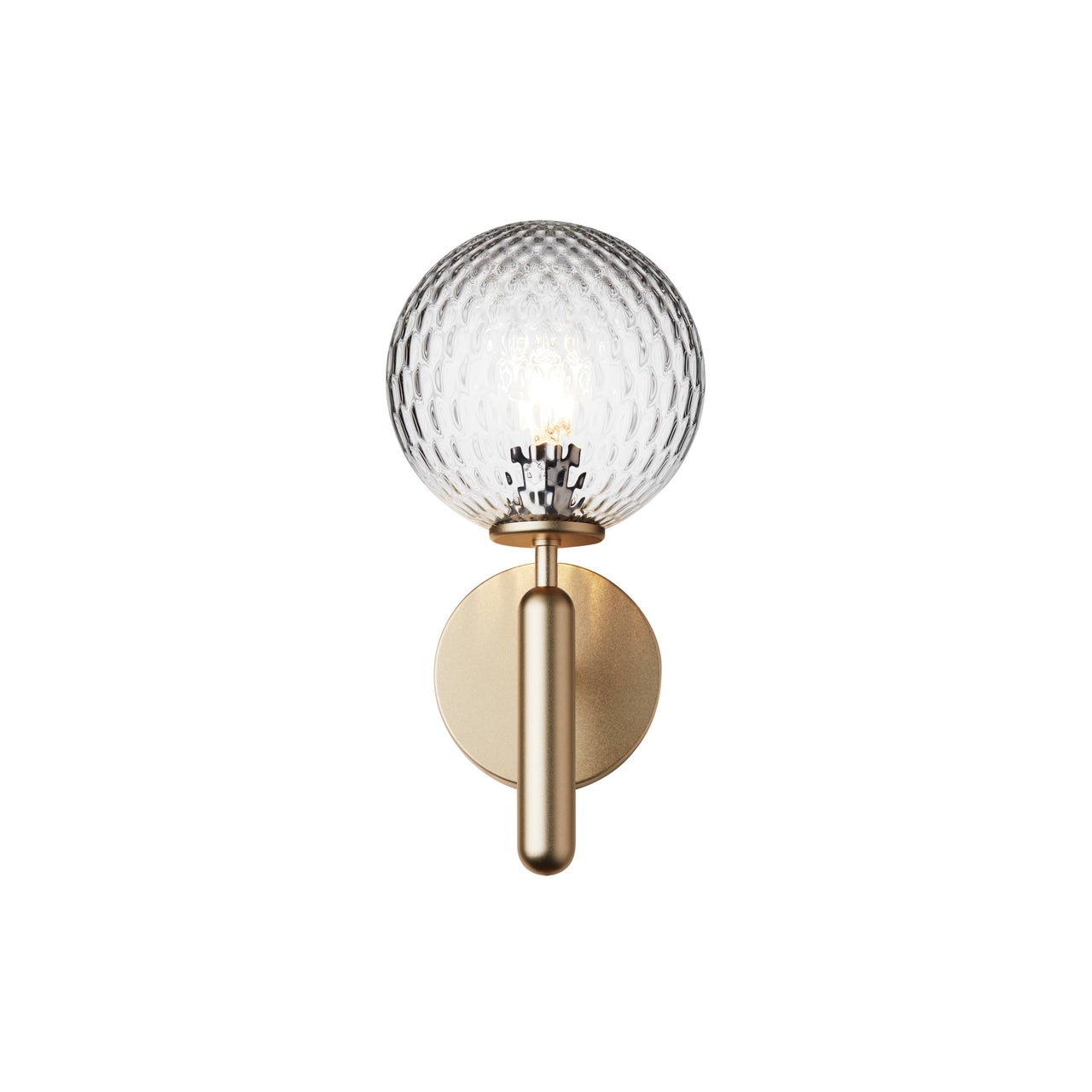 Miira Wall Lamp: Optic Clear + Brass