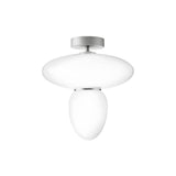 Rizzatto 42 Ceiling Lamp: Satin Silver + Silver