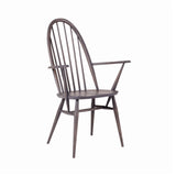 Originals Utility High Back Armchair: Stained Warm Grey