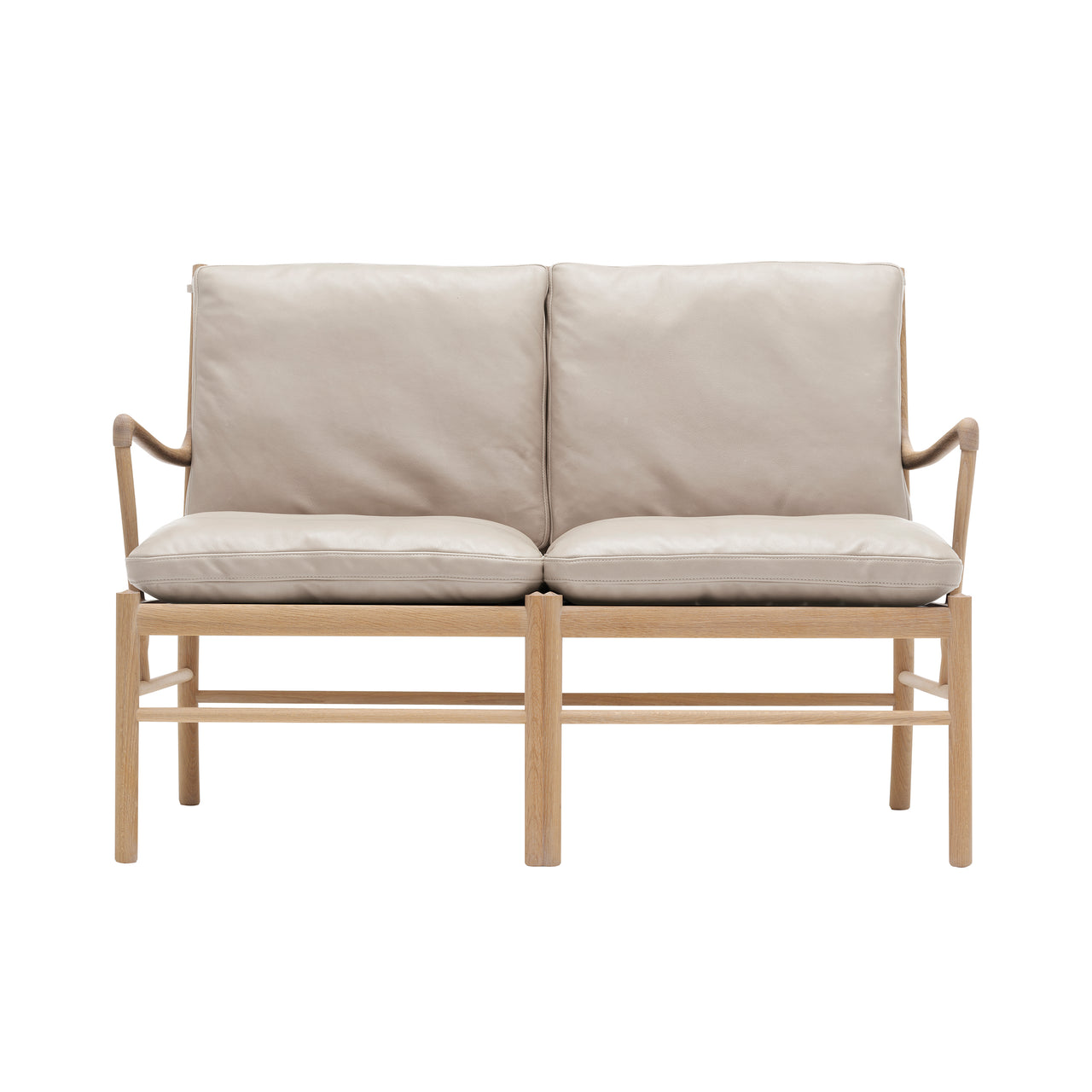 OW149-2 Colonial Sofa: White Oiled Oak