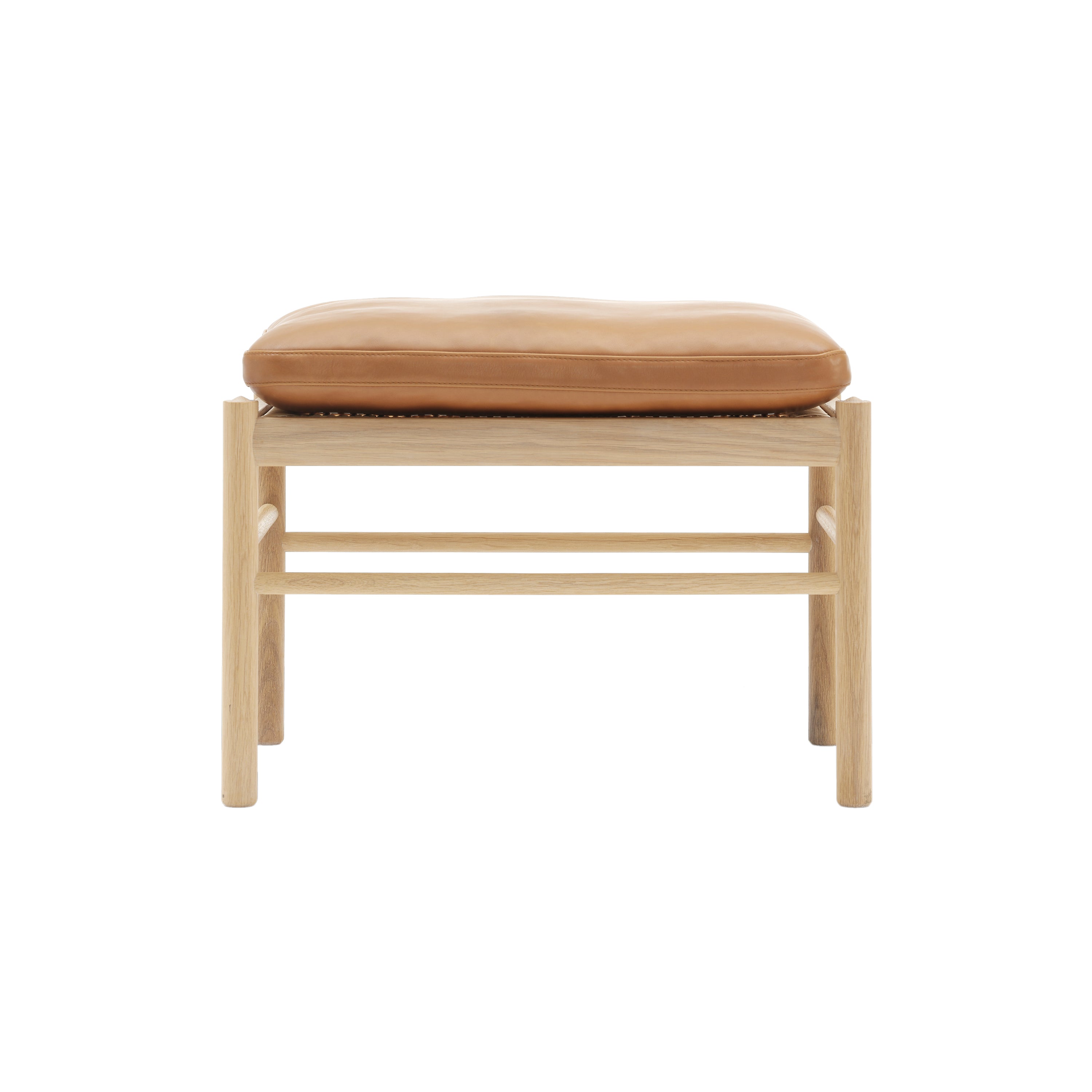 OW149F Colonial Footstool: Soaped Oak