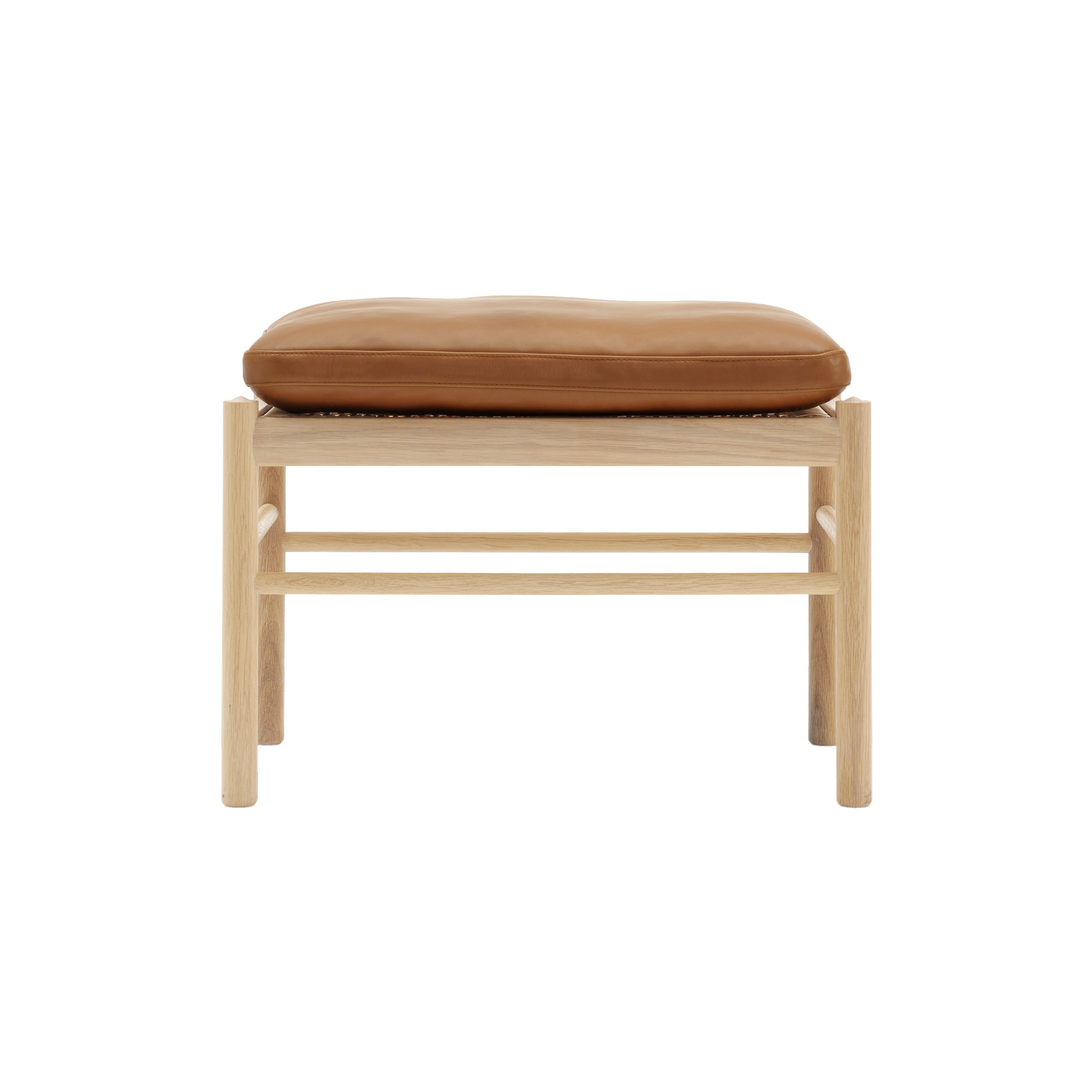 OW149F Colonial Footstool: Soaped Oak
