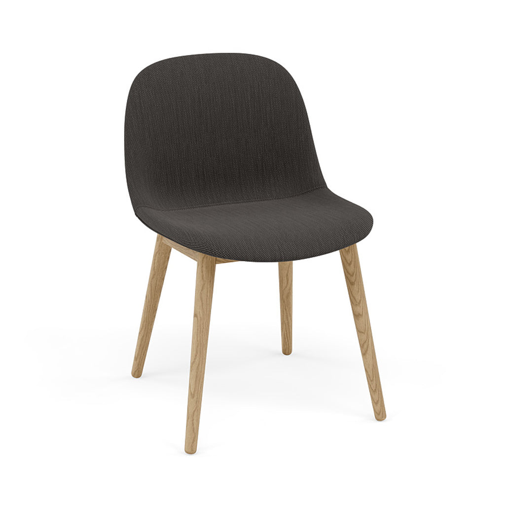 Fiber Side Chair: Wood Base + Recycled Shell + Upholstered + Oak