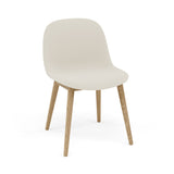 Fiber Side Chair: Wood Base + Recycled Shell + Upholstered + Oak